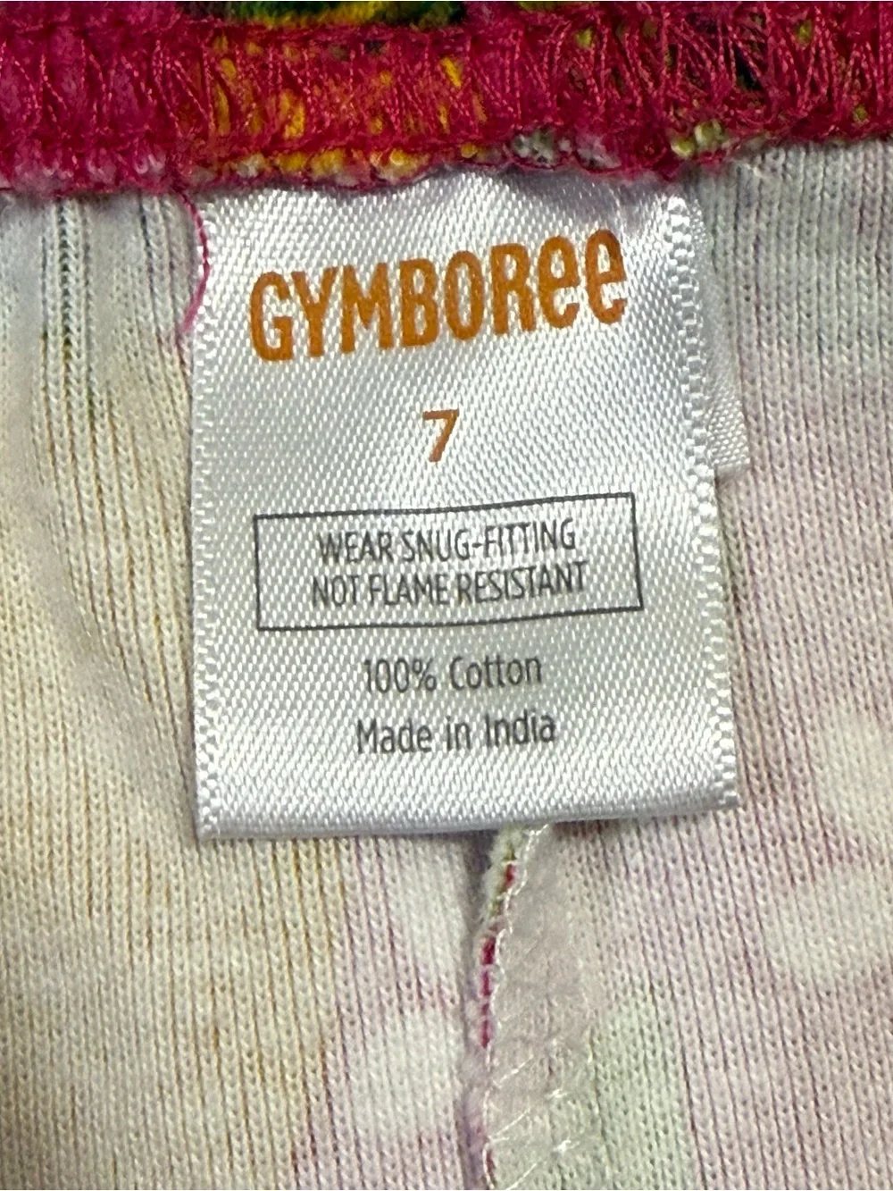 Gymboree Girls Sz 7 Pink Tropical Cotton Pajamas Pjs EUC Short Set Pineapple